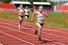 Rachel HighField (Gateshead) winning 100 metres at the North Eastern Champs, Gateshead.
